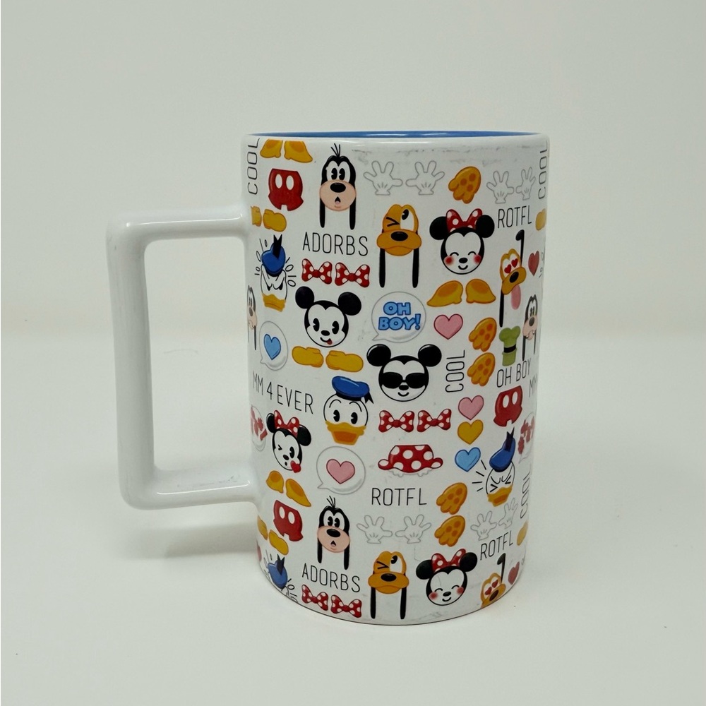 Disney Character Mug with Colorful Icons